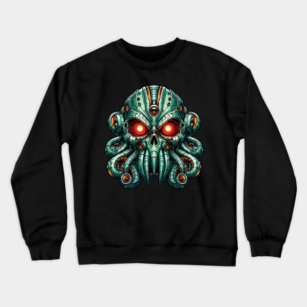 Biomech Cthulhu Overlord S01 D15 Crewneck Sweatshirt by Houerd